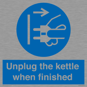 Unplug the kettle when finished